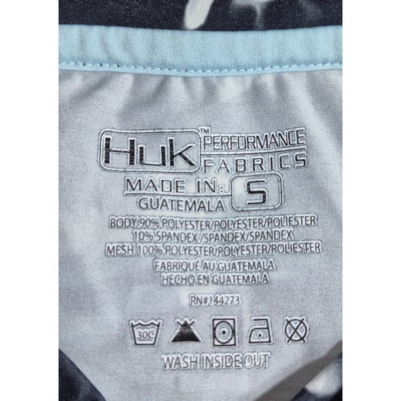 Huk Performance Fishing Shirt Mens S Camo Mossy Oak Hydro Pursuit - Picture 3 of 3